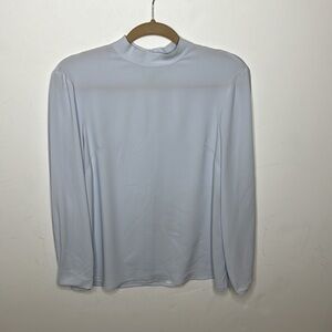 MM Lafleur The Sohee Top Long Sleeve Blouse Cloud Blue Size 6